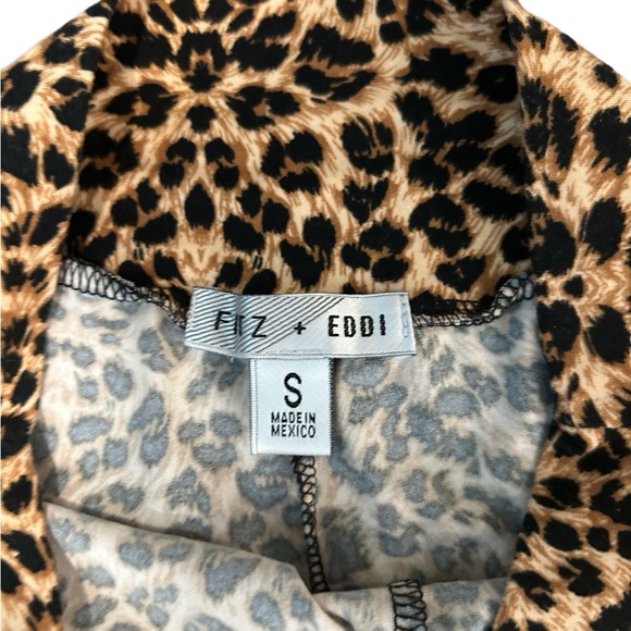 JUNIORS CHEETAH PRINT COTTON BIKER SHORTS - Picture 6 of 6